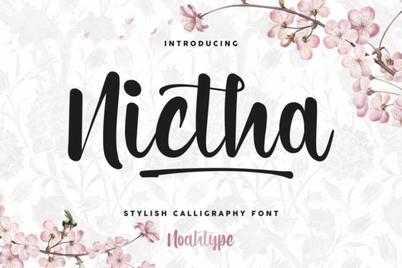 Nictha: A Script Font for Elegant Branding