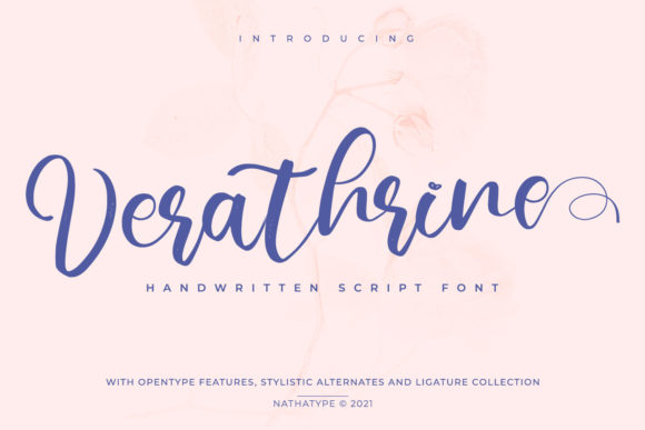 Verathrine: A Refined Script Typeface for Editorial Design