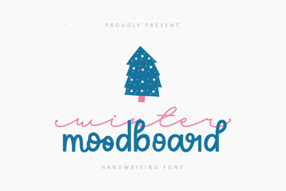 Winter Moodboard: A Vintage Handwritten Font for Elegant Branding